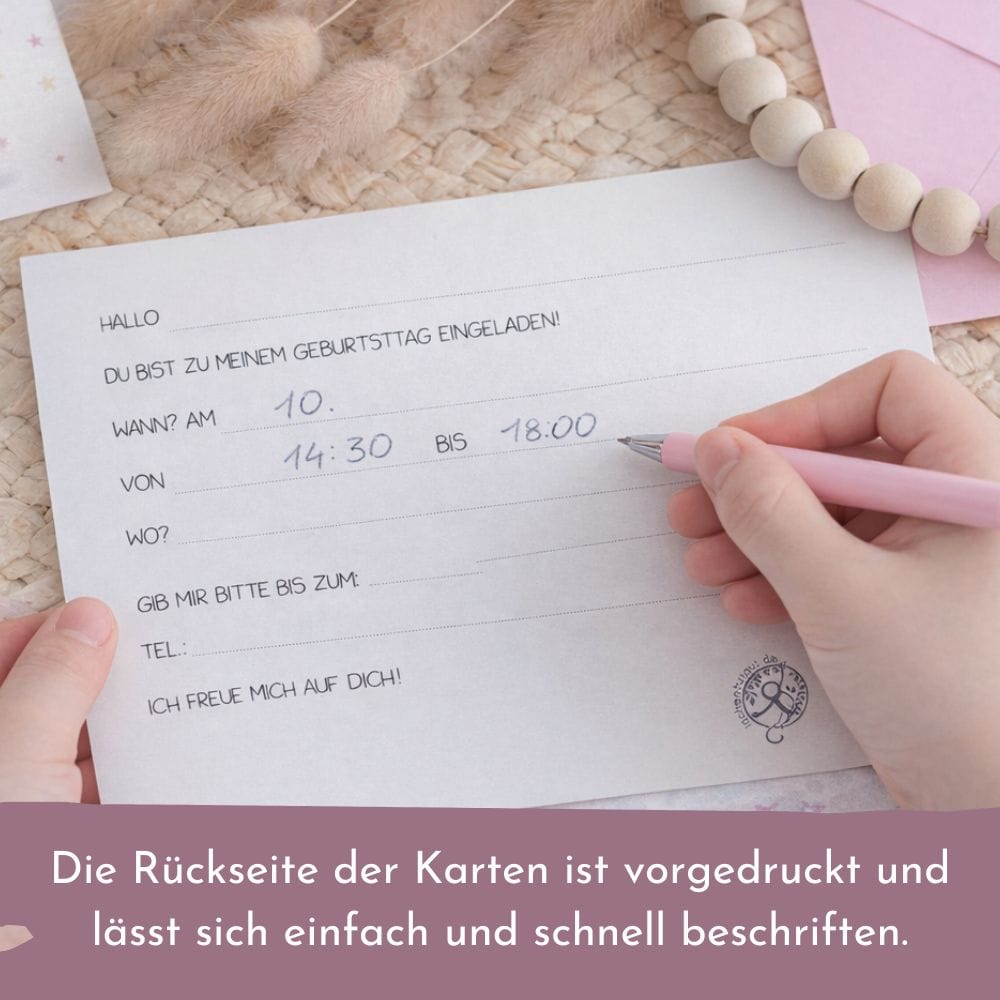 Ballerina Einladung - 10 Stück