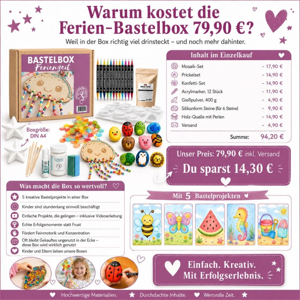 Grosse Ferien-Bastelbox