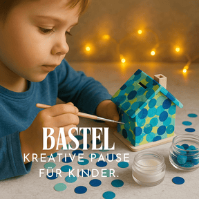 Konfetti Bastelset - bunte Spardose