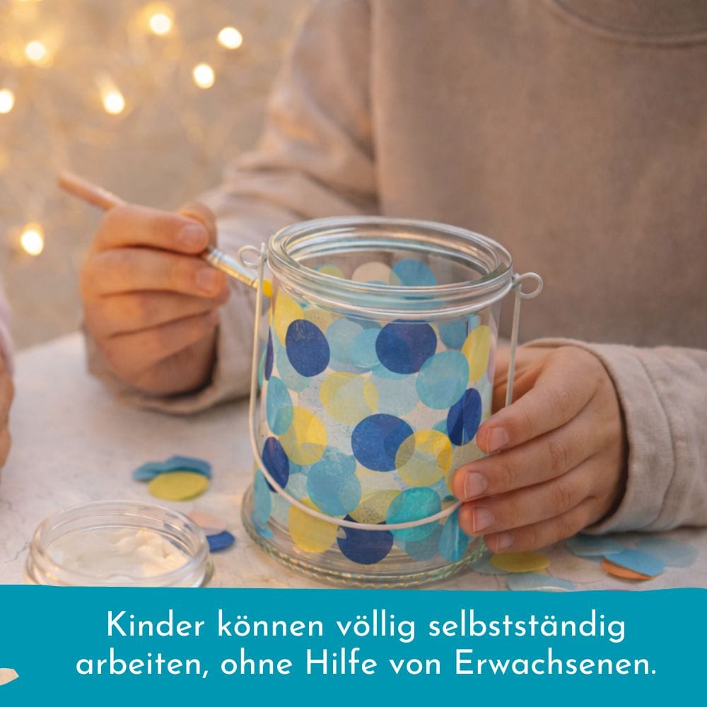 Glaslaterne - Konfetti Kreativ-Set