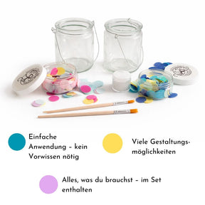 Glaslaterne - Konfetti Kreativ-Set