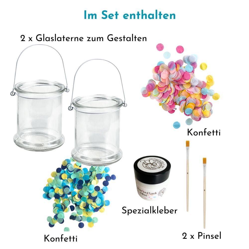 Glaslaterne - Konfetti Kreativ-Set