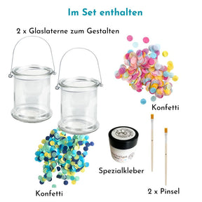 Glaslaterne - Konfetti Kreativ-Set