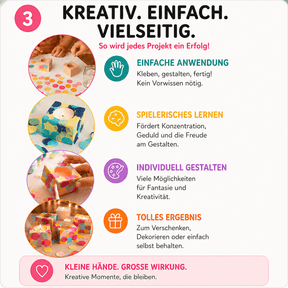 Kreatives Bastelset - Bunte Kerzenhalter für 8 Kinder