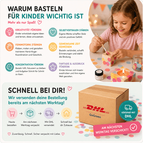 Kreatives Bastelset - Bunte Kerzenhalter für 8 Kinder