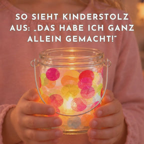 Glaslaterne - Konfetti Kreativ-Set für 2 Kinder