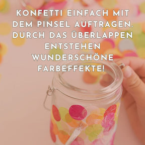 Glaslaterne - Konfetti Kreativ-Set für 2 Kinder