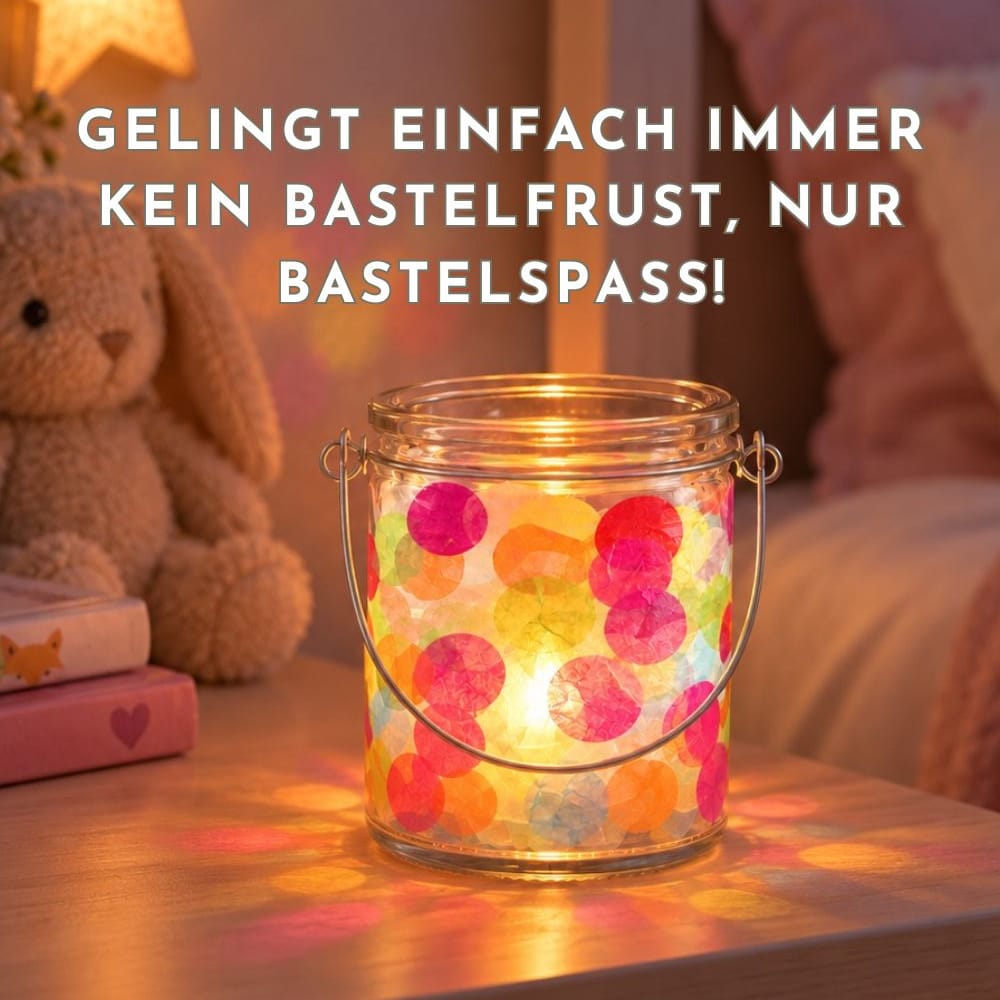 Glaslaterne - Konfetti Kreativ-Set für 2 Kinder