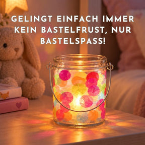 Glaslaterne - Konfetti Kreativ-Set für 2 Kinder