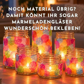 Glaslaterne - Konfetti Kreativ-Set für 2 Kinder