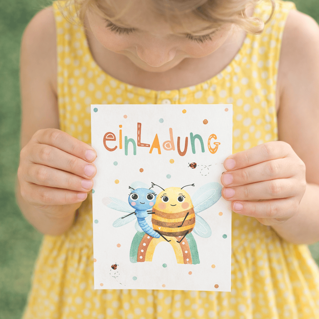 Bienen Einladung -  10 Stück