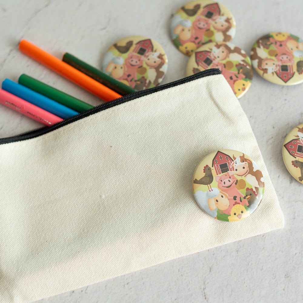 Bauernhof Buttons 8 Stück - Mitgebsel