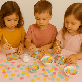 Kreatives Bastelset - Bunte Untersetzer für 8 Kinder