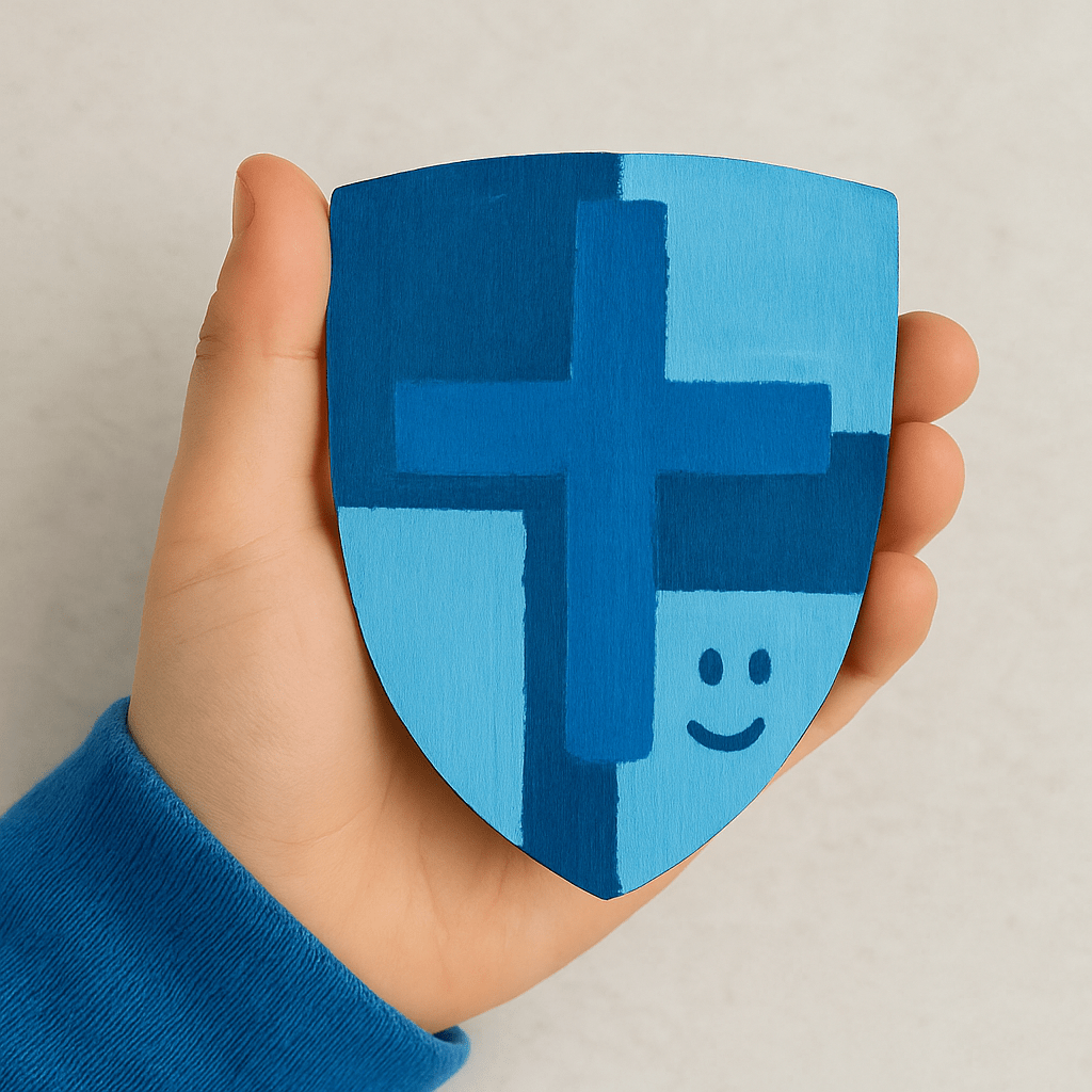 Mini Ritter Schild aus Holz zum Bemalen - 8 Stück - Mitgebsel
