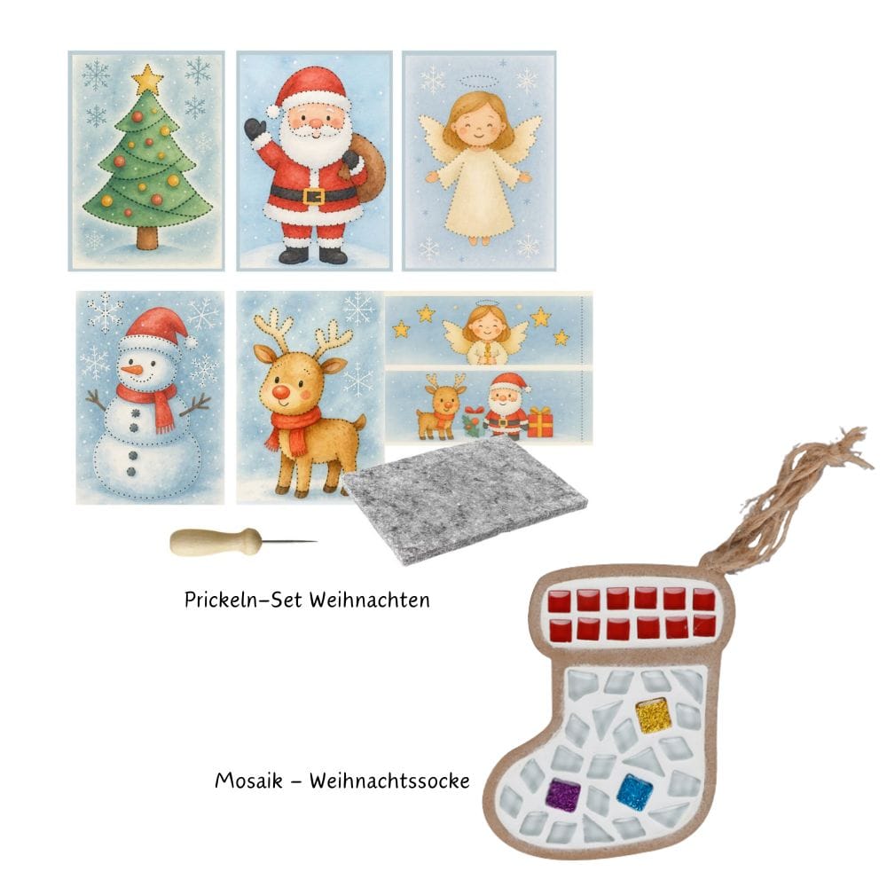 Weihnachts-Bastelbox für viele kreative Stunden