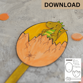 Dino Geburtstag - Bastelbogen Download