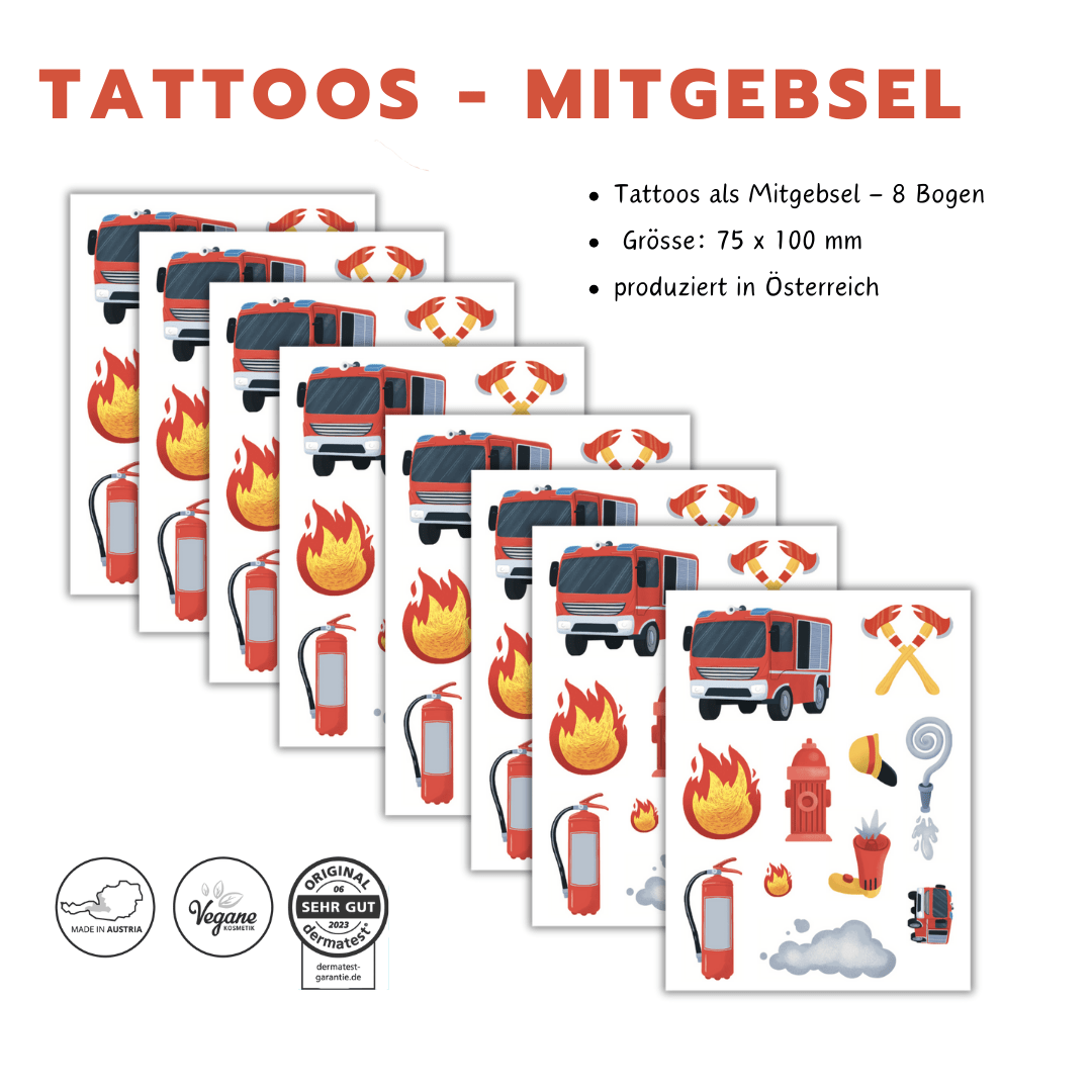Feuerwehr Tattoos 10 Stück