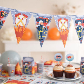 Feuerwehr Girlande inkl. Konfetti