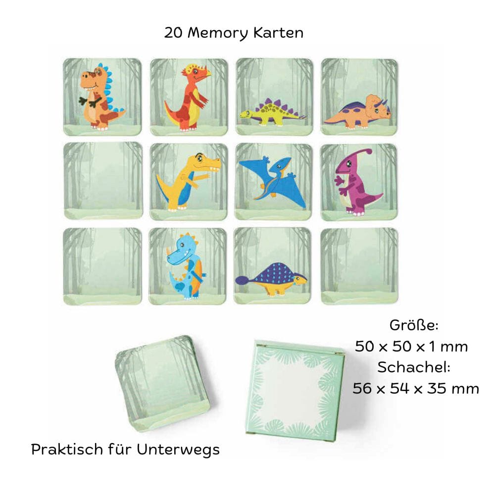 8 x Dino Memory - Mitgebsel