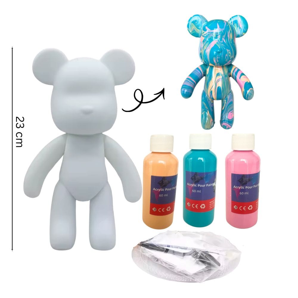 Bär mit Gießfarben