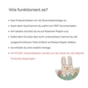 Oster-Bastelvorlage „Wackelnder Hase“ – PDF zum Download