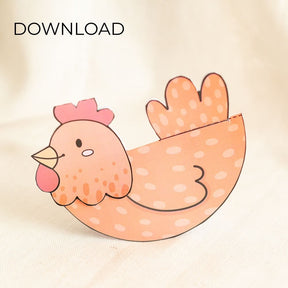 Oster-Bastelvorlage „Wackelnder Hase“ – PDF zum Download