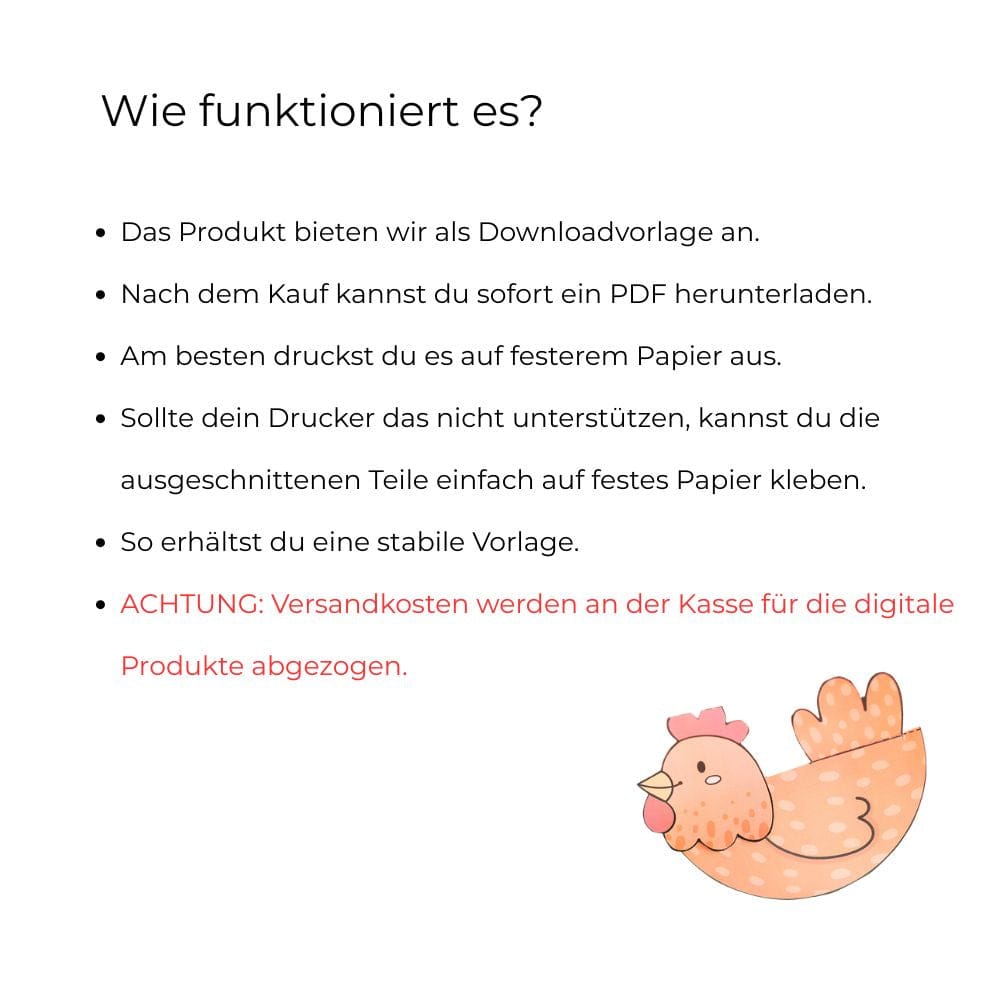 Oster-Bastelvorlage „Wackelnder Hase“ – PDF zum Download