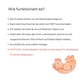 Oster-Bastelvorlage „Wackelnder Hase“ – PDF zum Download