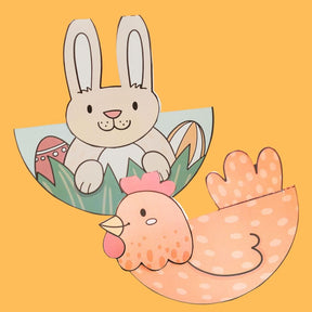Oster-Bastelvorlage „Wackelnder Hase“ – PDF zum Download