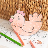 Oster-Bastelvorlage „Wackelndes Huhn“ – PDF zum Download