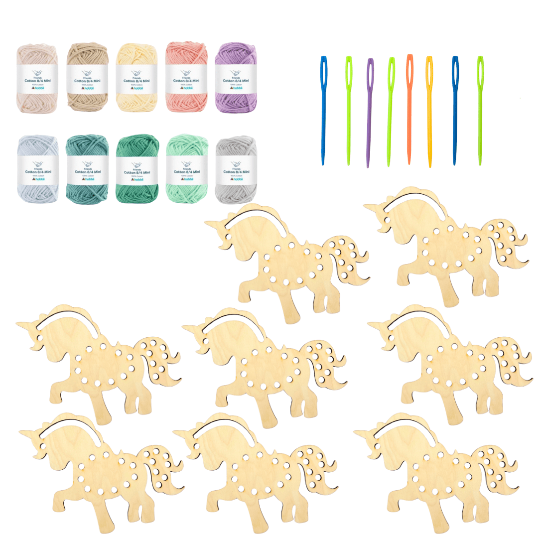 Einhorn-Bastelset – Kreativer Fädelspaß für den Einhorn-Geburtstag!