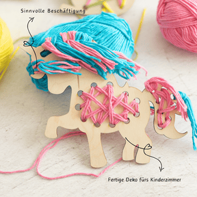 Einhorn-Bastelset – Kreativer Fädelspaß für den Einhorn-Geburtstag!