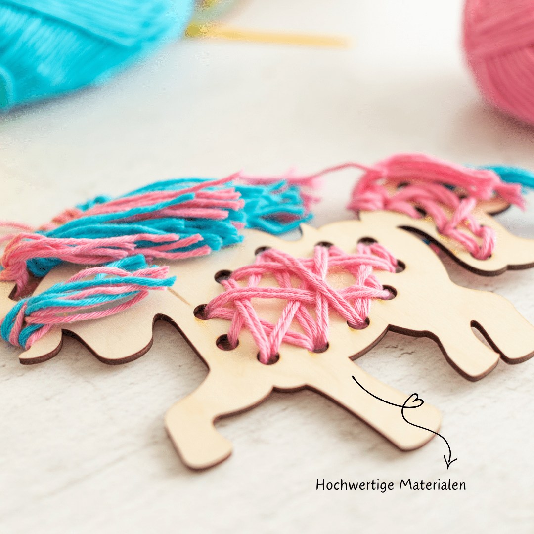 Einhorn-Bastelset – Kreativer Fädelspaß für den Einhorn-Geburtstag!
