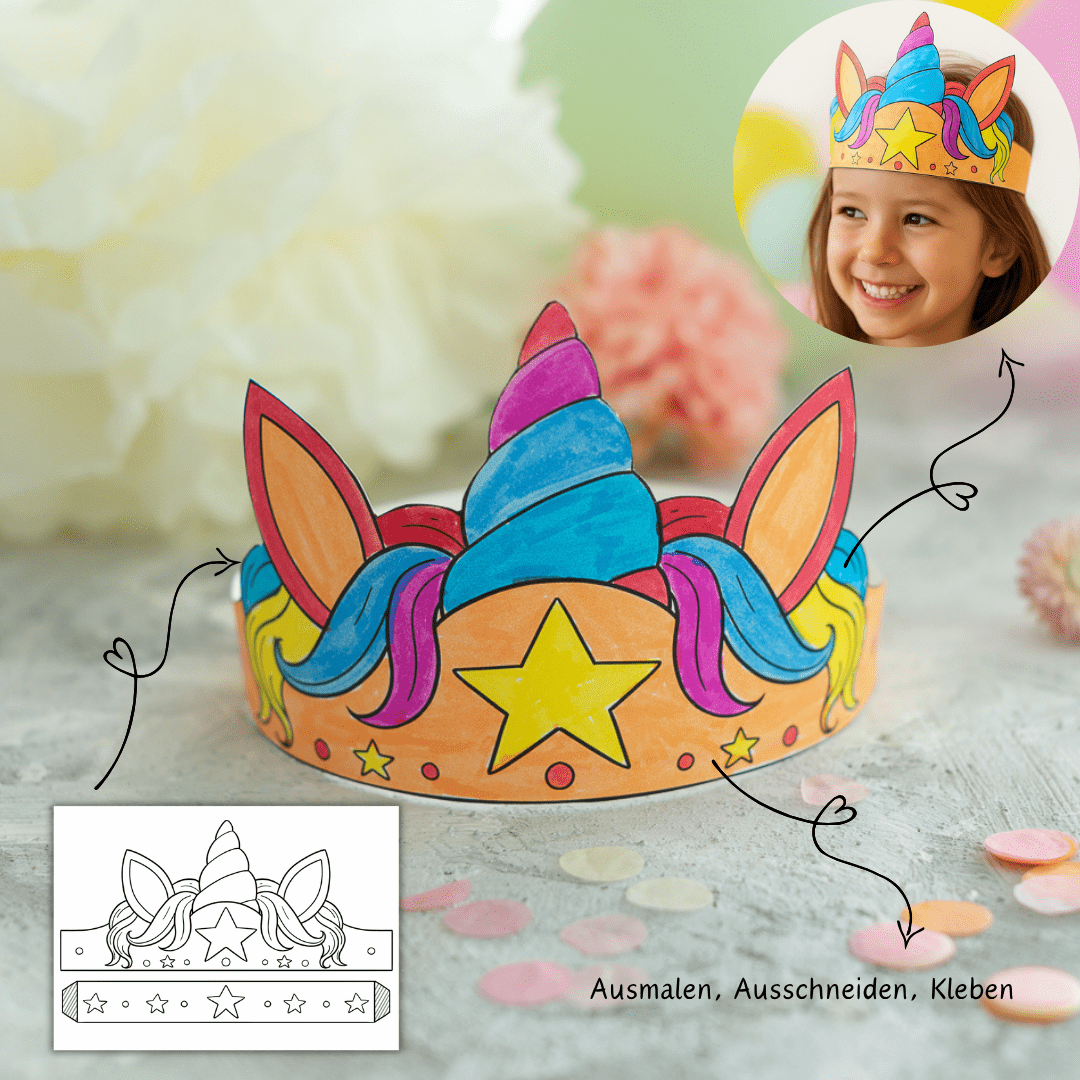 Einhorn-Bastelset – Kreativer Fädelspaß für den Einhorn-Geburtstag!