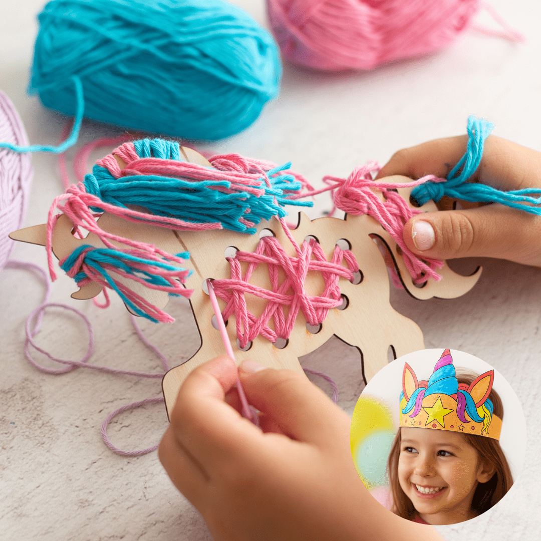 Einhorn-Bastelset – Kreativer Fädelspaß für den Einhorn-Geburtstag!