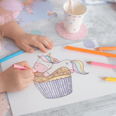 Tischsets zum Ausmalen - Baby Einhorn - 10 Stück