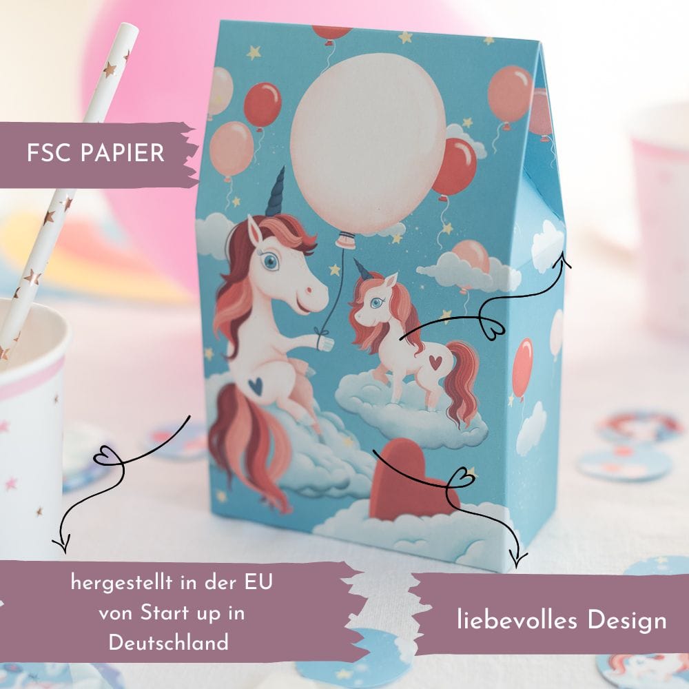 Mitgebseltütchen Einhorn - 10 Stück