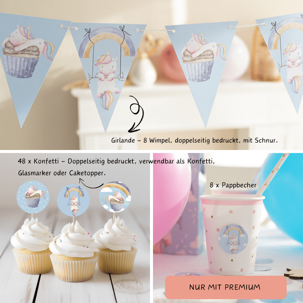 Mottobox - Baby Einhorn Geburtstag