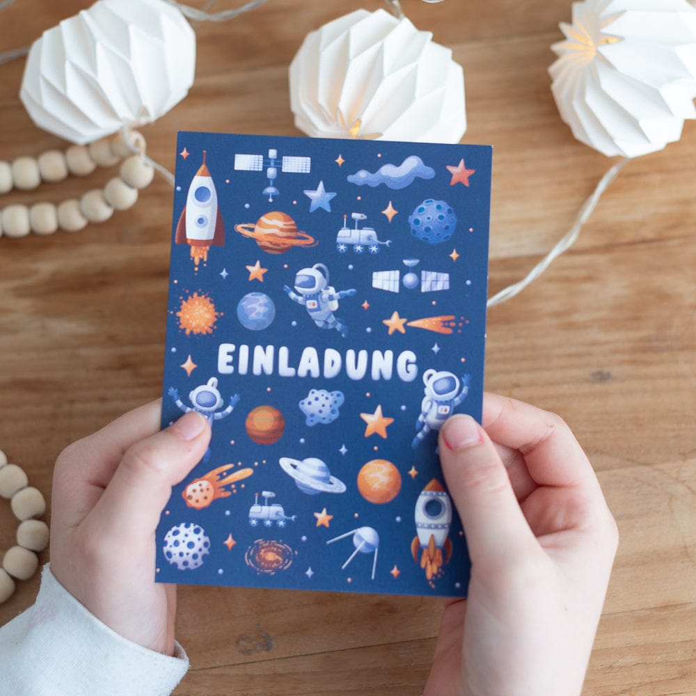 Weltraum Einladung - 10 Stück