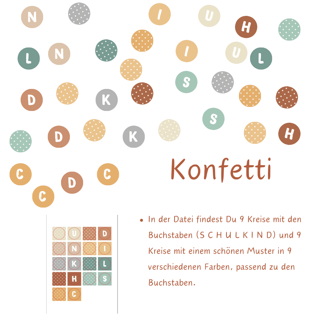 Einschulung Dekoration zum Herunterladen