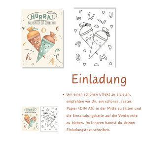 Einschulung Dekoration zum Herunterladen
