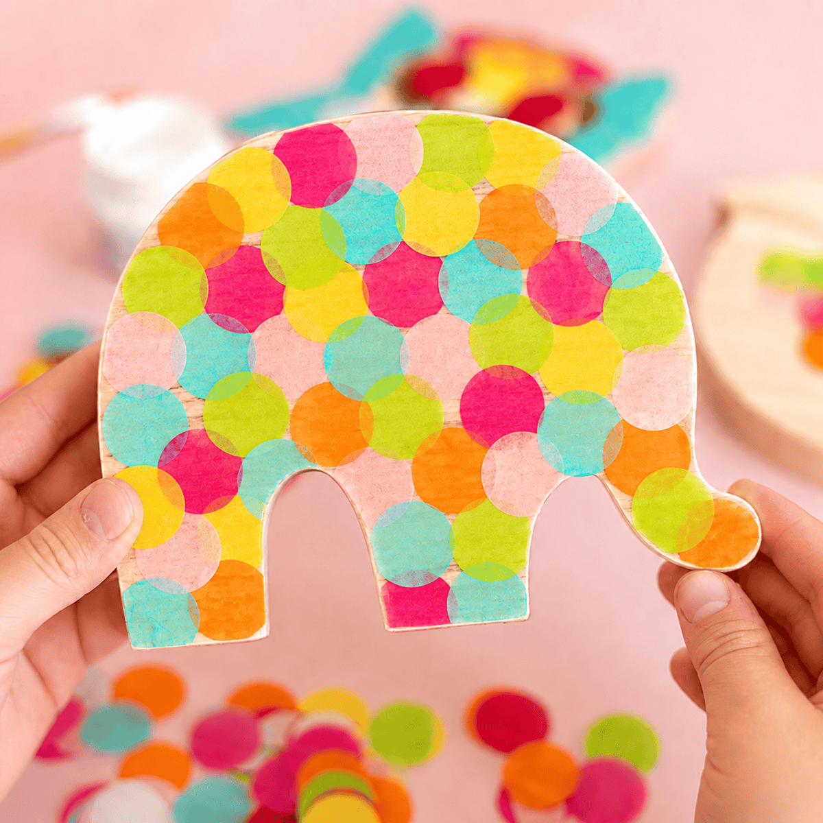 Kreatives Bastelset „Elefant mit Konfetti“