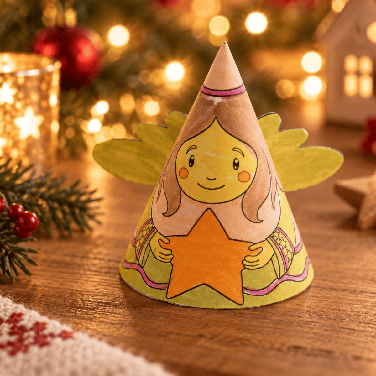 Bastelbogen Weihnachten Engel & Schneemann