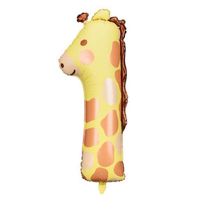 Luftballon Folienzahl 1 Giraffe