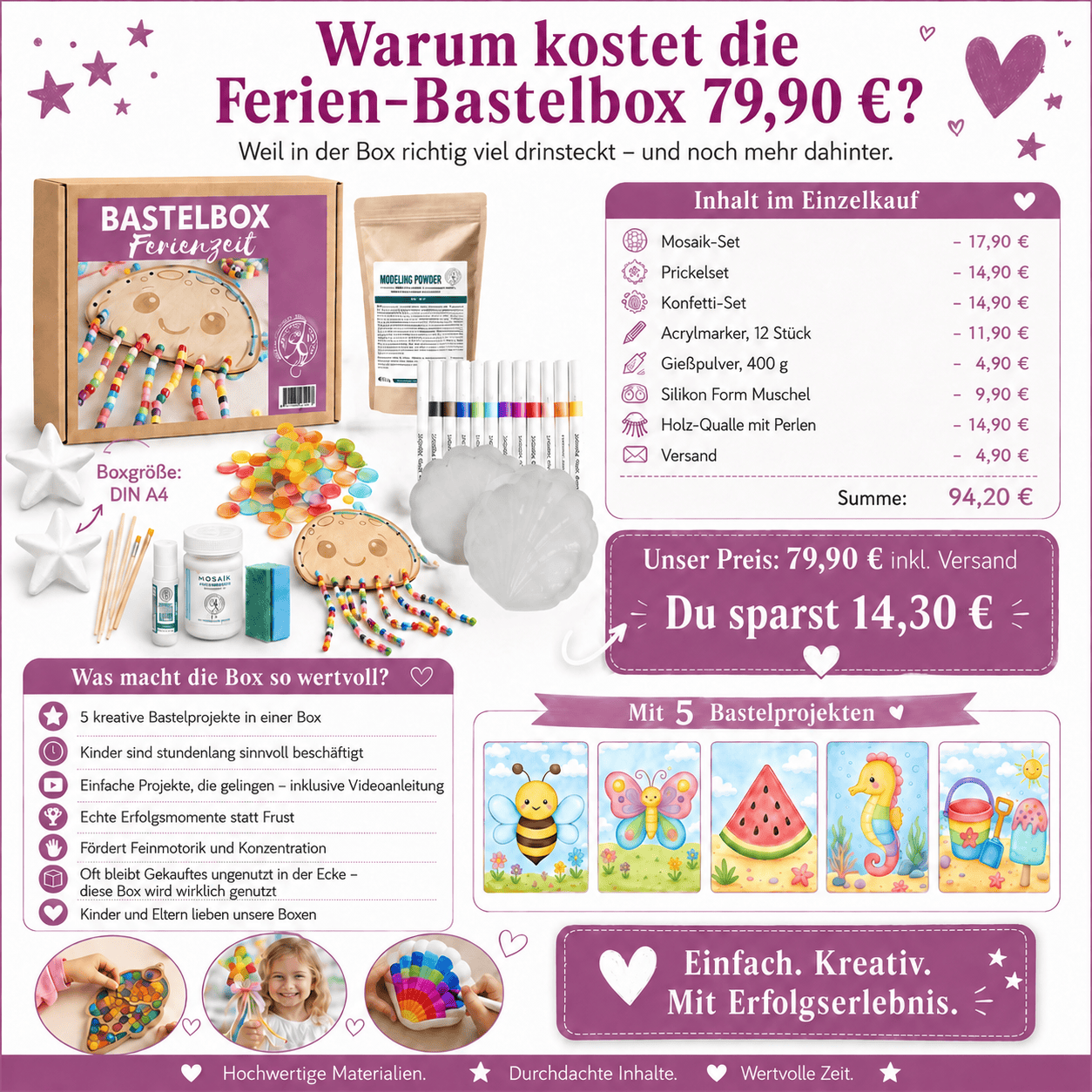 Grosse Ferien-Bastelbox