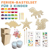 Ferien-Bastelbox für 2 Kinder – Kreativ, lehrreich und voller Spaß!