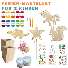 Ferien-Bastelbox für 2 Kinder – Kreativ, lehrreich und voller Spaß!