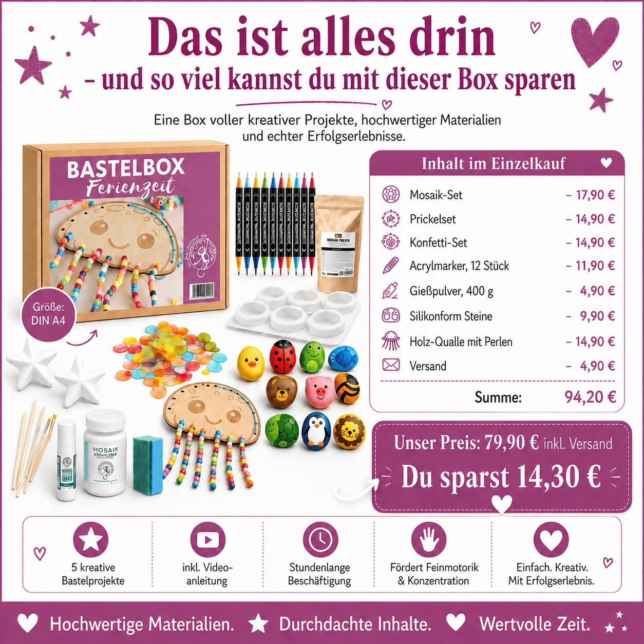 Grosse Ferien-Bastelbox