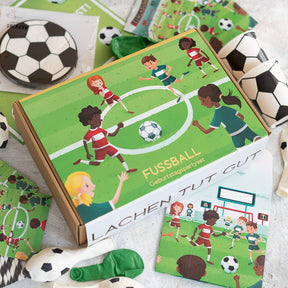 fussball geburstag deko, fussball Kindergeburtstag, fussball mottobox 
