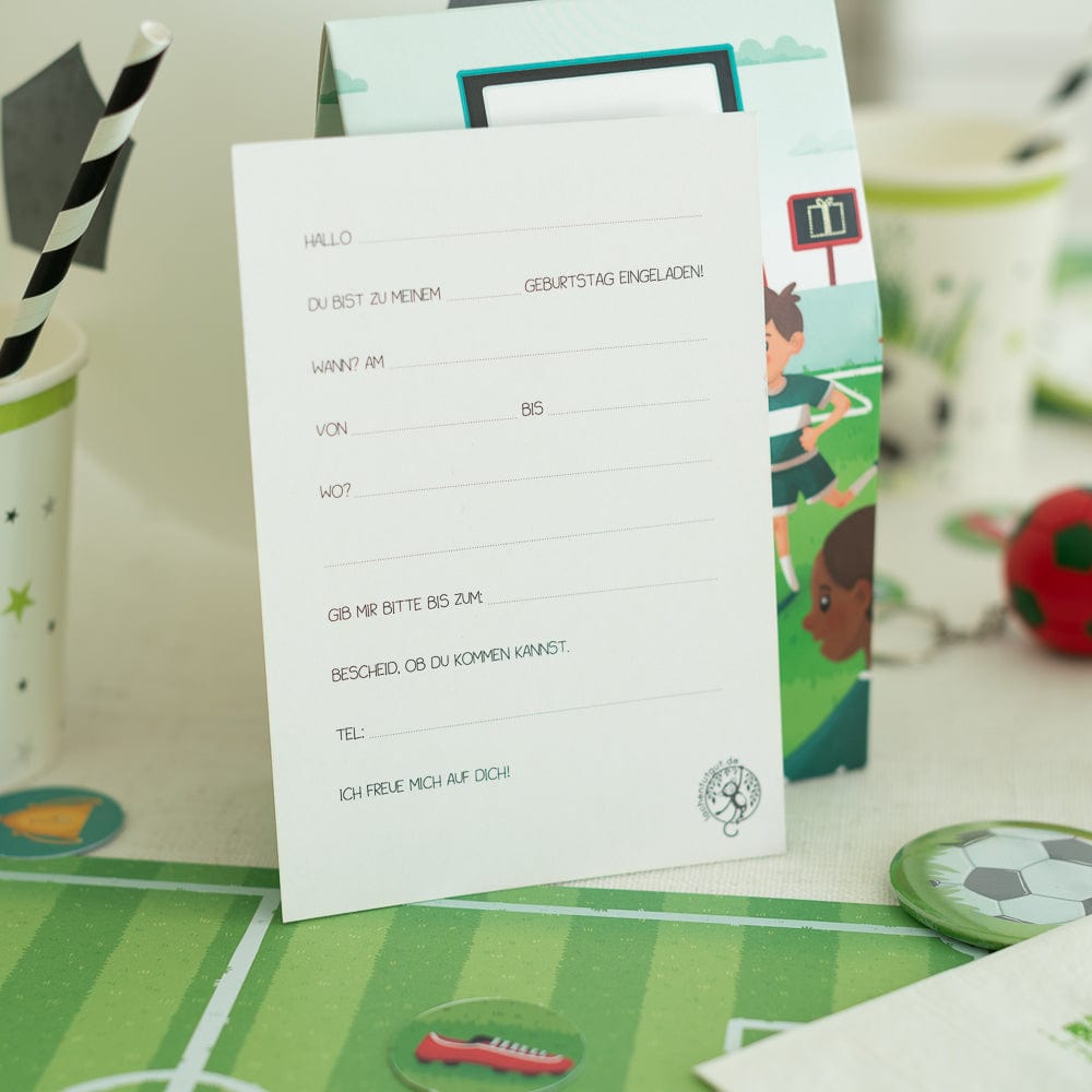 fussball geburstag deko, fussball Kindergeburtstag, fussball mottobox 